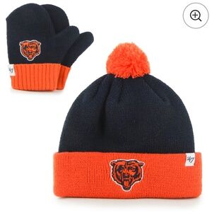 Brand 47 Chicago Bears, infant mitten and hat set